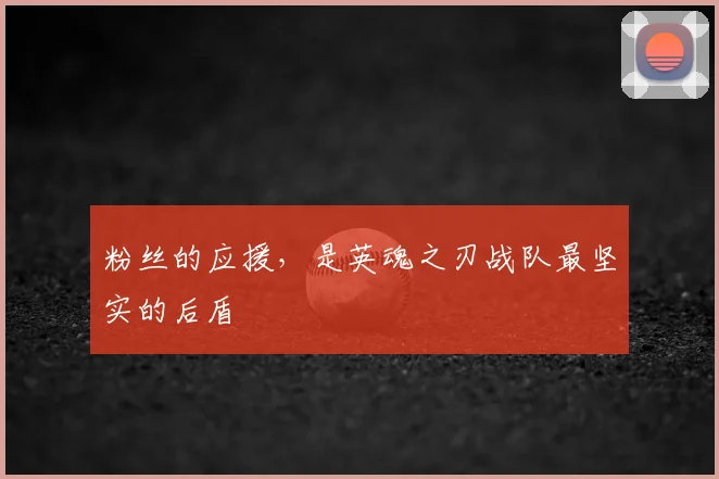 粉丝的应援，是英魂之刃战队最坚实的后盾